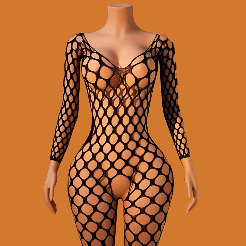 طقم من 3 قطع: بدلة شبكية مثيرة - مراجعة Bodystocking Fishnet وسعره